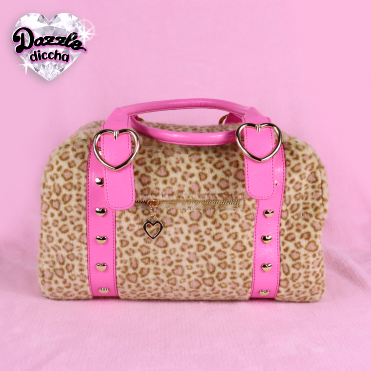 ❤︎⁠ leopard essentials handbag - light brown x medium pink ❤︎⁠