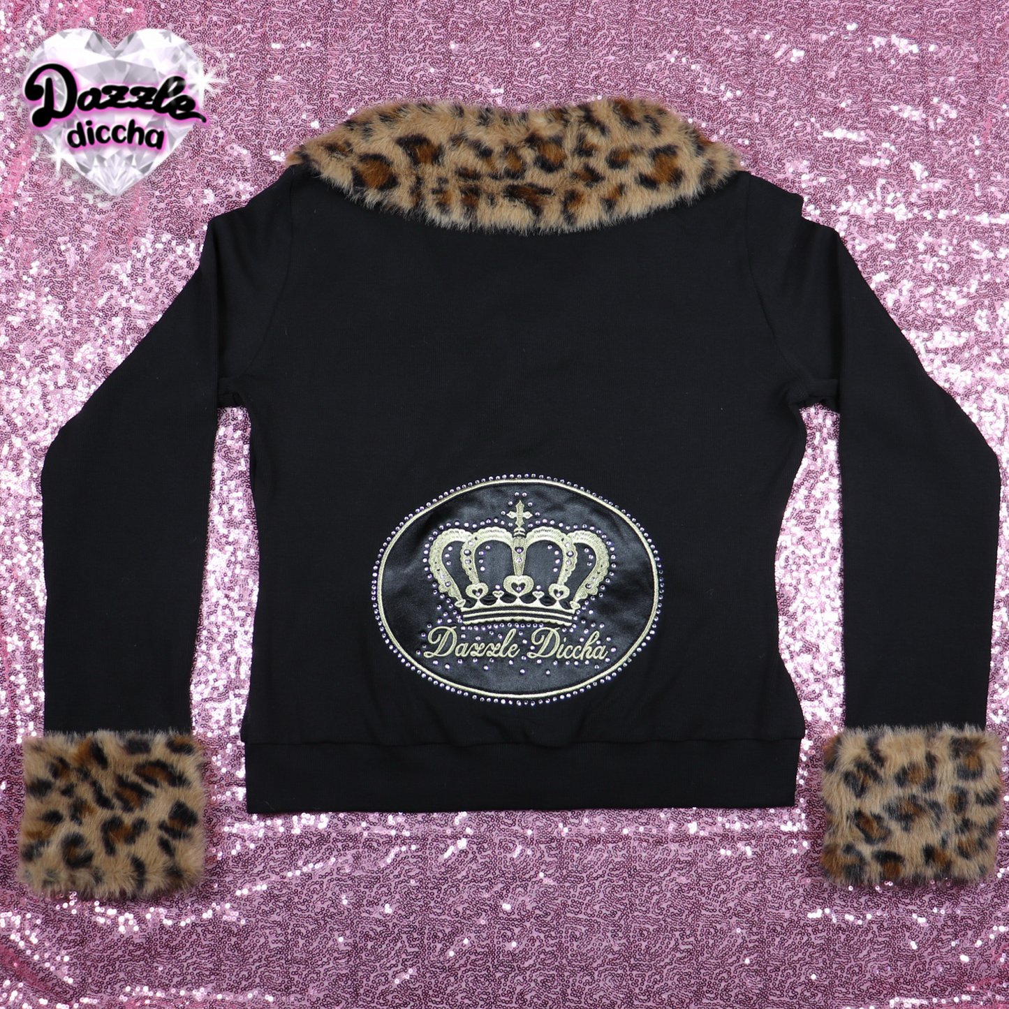 ❤︎⁠ leopard essentials cardigan - black x brown (PREORDER COMING SOON) ❤︎⁠
