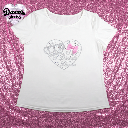 ❤︎⁠ dazzle diccha crown logo tee - white (PREORDER COMING SOON) ❤︎⁠