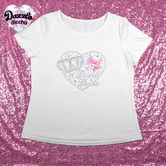 ❤︎⁠ dazzle diccha crown logo tee - white (PREORDER COMING SOON) ❤︎⁠