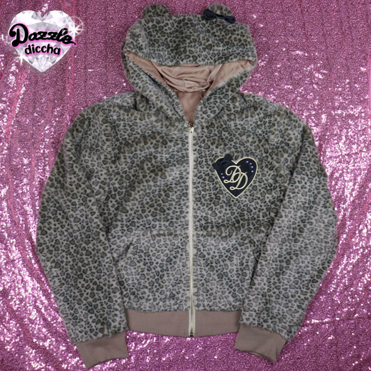 ❤︎⁠ leopard essentials hoodie - black x brown (PREORDER COMING SOON) ❤︎⁠