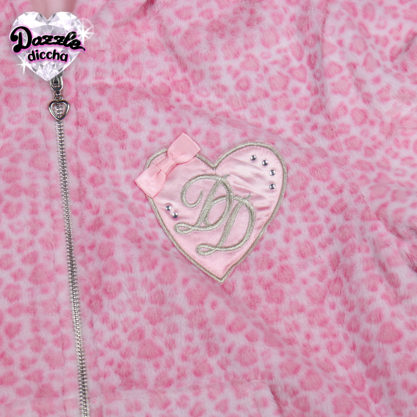 ❤︎⁠ leopard essentials hoodie - pink x pink (PREORDER COMING SOON) ❤︎⁠