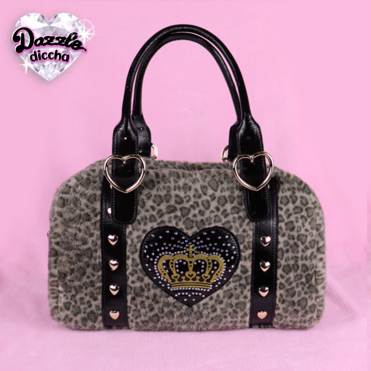 ❤︎⁠ leopard essentials handbag - brown x black ❤︎⁠