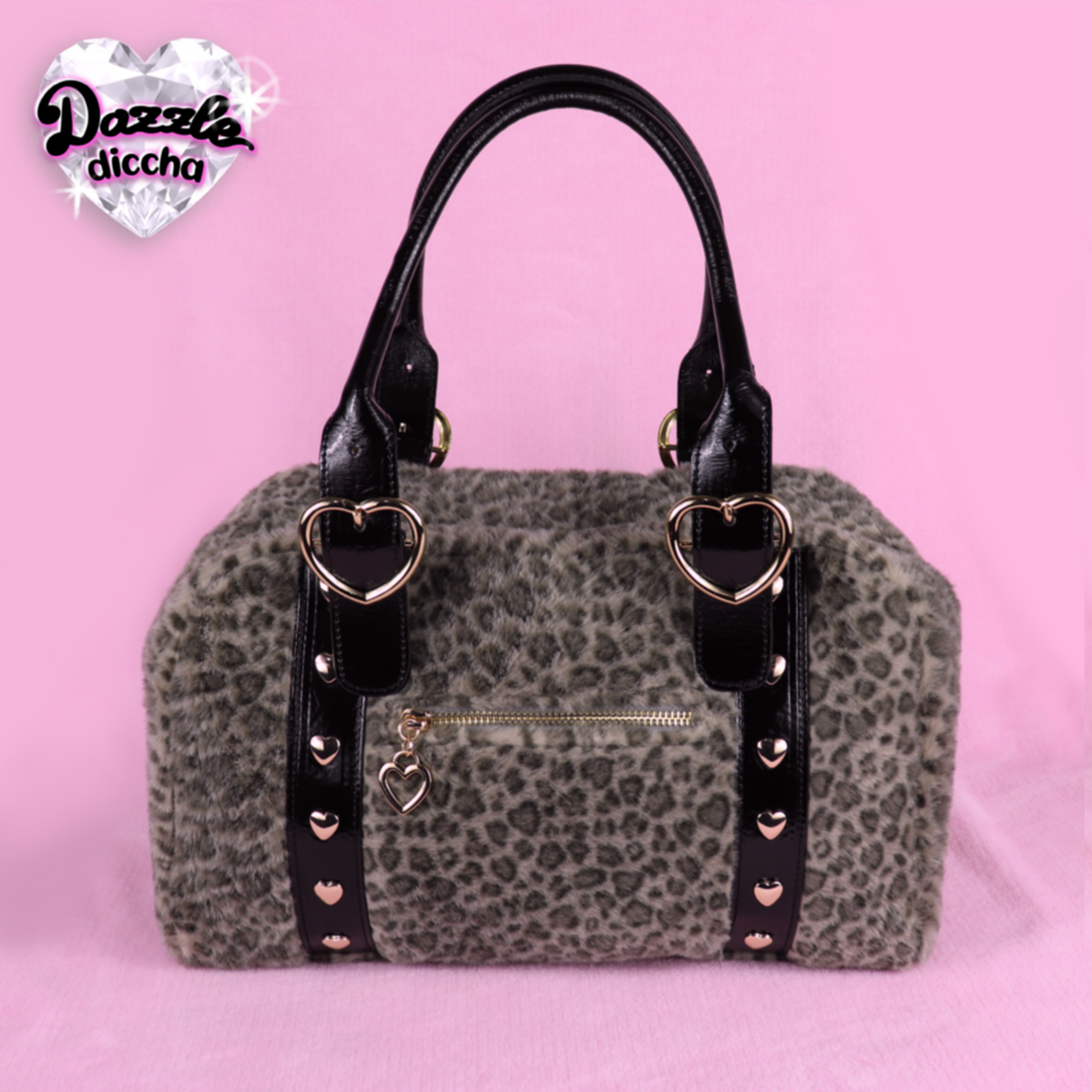 ❤︎⁠ leopard essentials handbag - brown x black ❤︎⁠