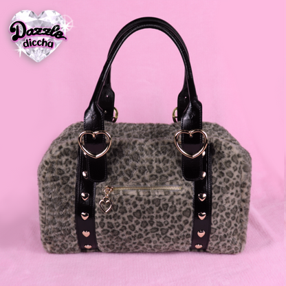 ❤︎⁠ leopard essentials handbag - brown x black ❤︎⁠