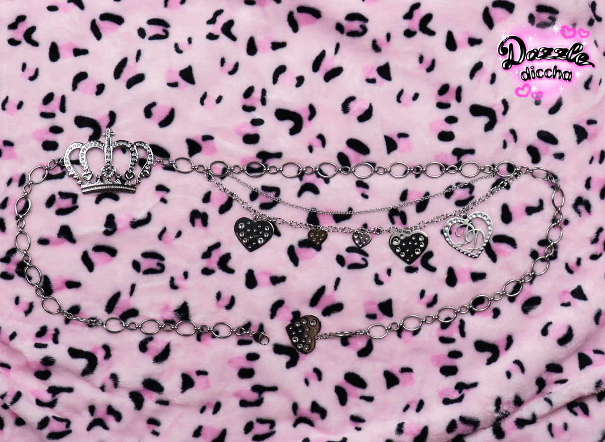 ❤︎⁠ dazzling crown stainless steel belt - silver SHIPS LATE OCTOBER ❤︎⁠